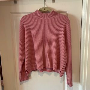 Madewell Cashmere Pink Mock Neck Pullover Sweater 💖